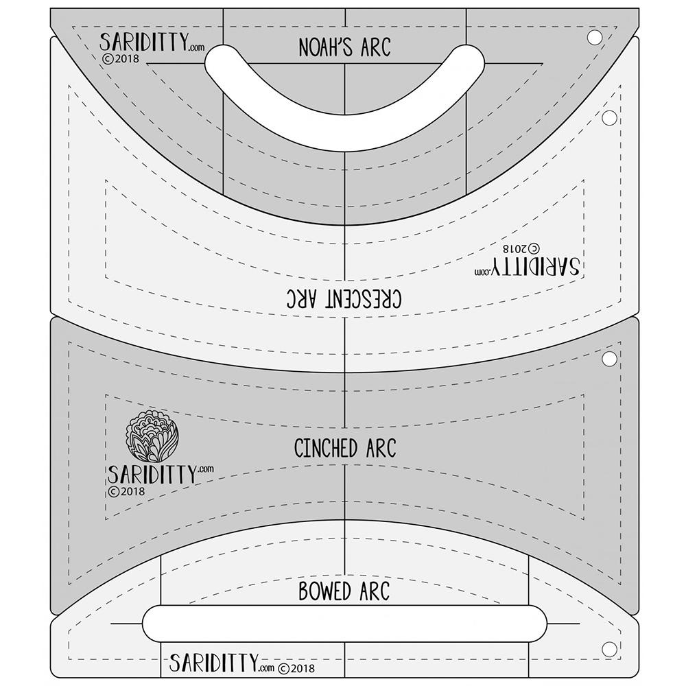 Sariditty, 4pc Arc Collection Ruler Set