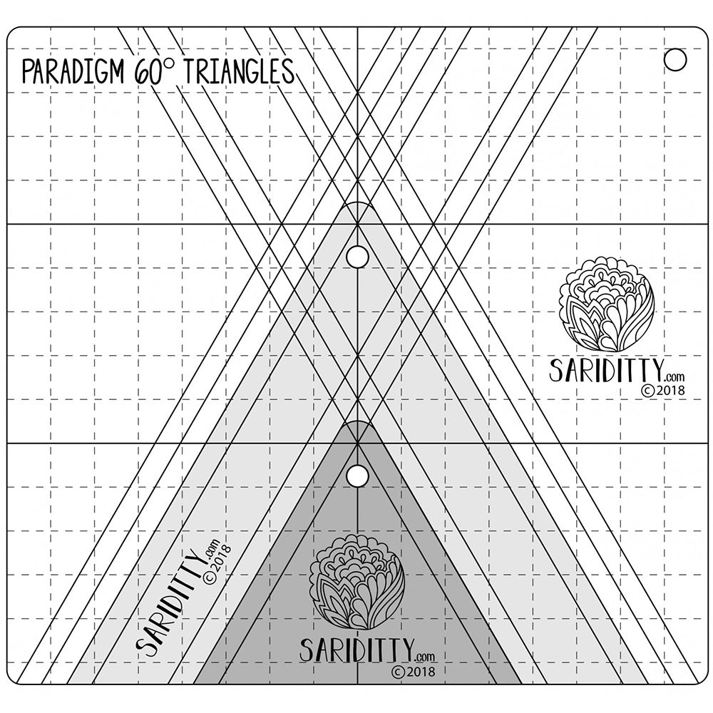 Sariditty, 3pc Paradigm 60Ã‚Â° Triangle Ruler Set image # 58950