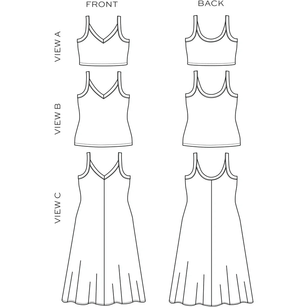 True Bias Patterns - Zoey Tank & Dress Pattern 14-32 image # 109630