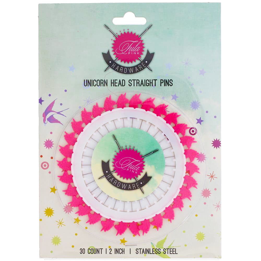 Tula Pink Unicorn Head, 2" Straight Pins 30 ct. image # 88097
