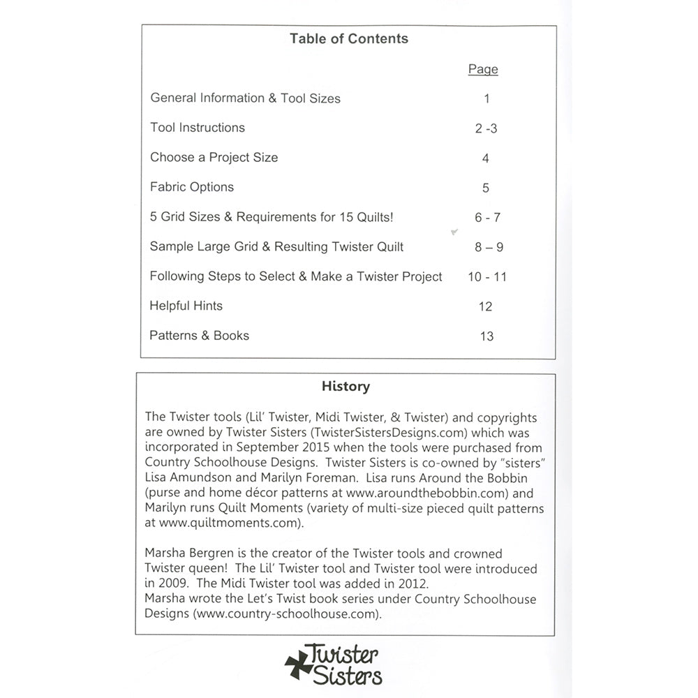 Twister Planner Handy Reference Guide, Twister Sisters image # 72395