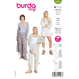 Burda Style Women's Loungewear: step-by-step sewing pattern number 5591