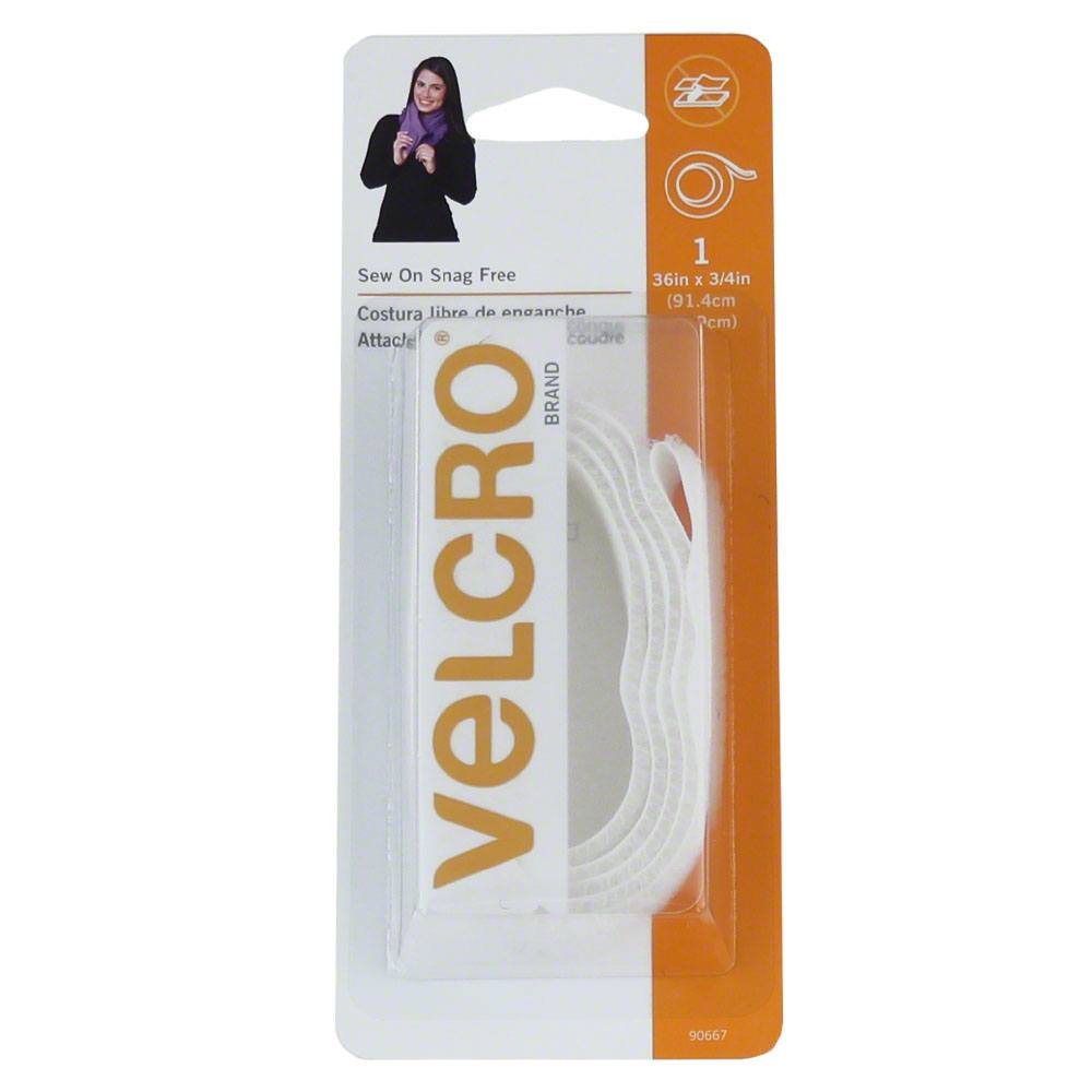 Sew On Snag Free Velcro 3/4in x 36in, White #90667 image # 19203