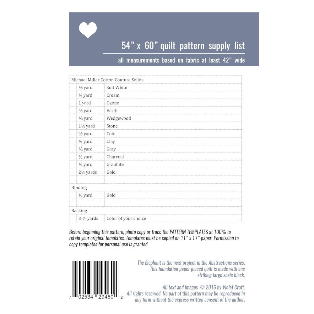 Elephant Abstractions Quilt Pattern image # 59010