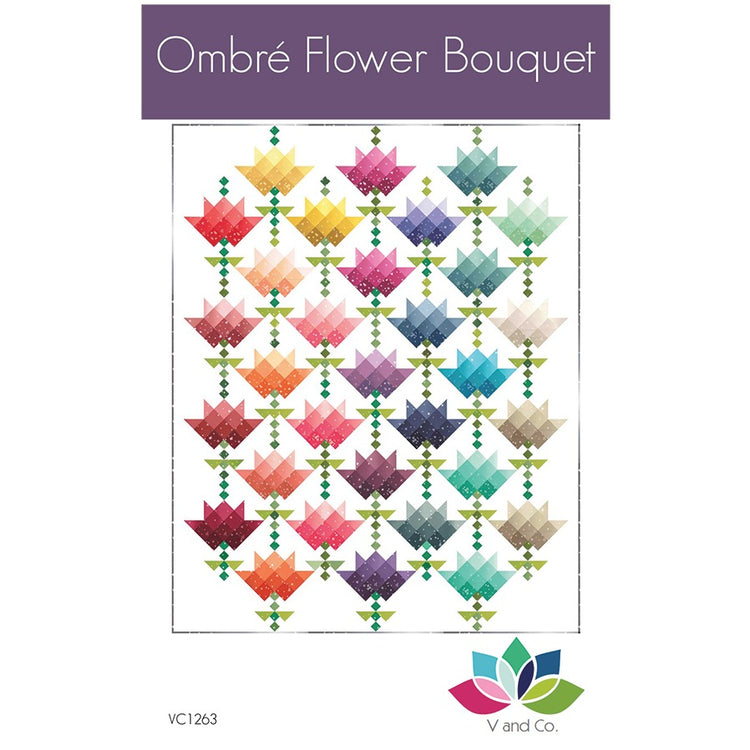 Ombre Flower Bouquet Quilt Pattern image # 61571