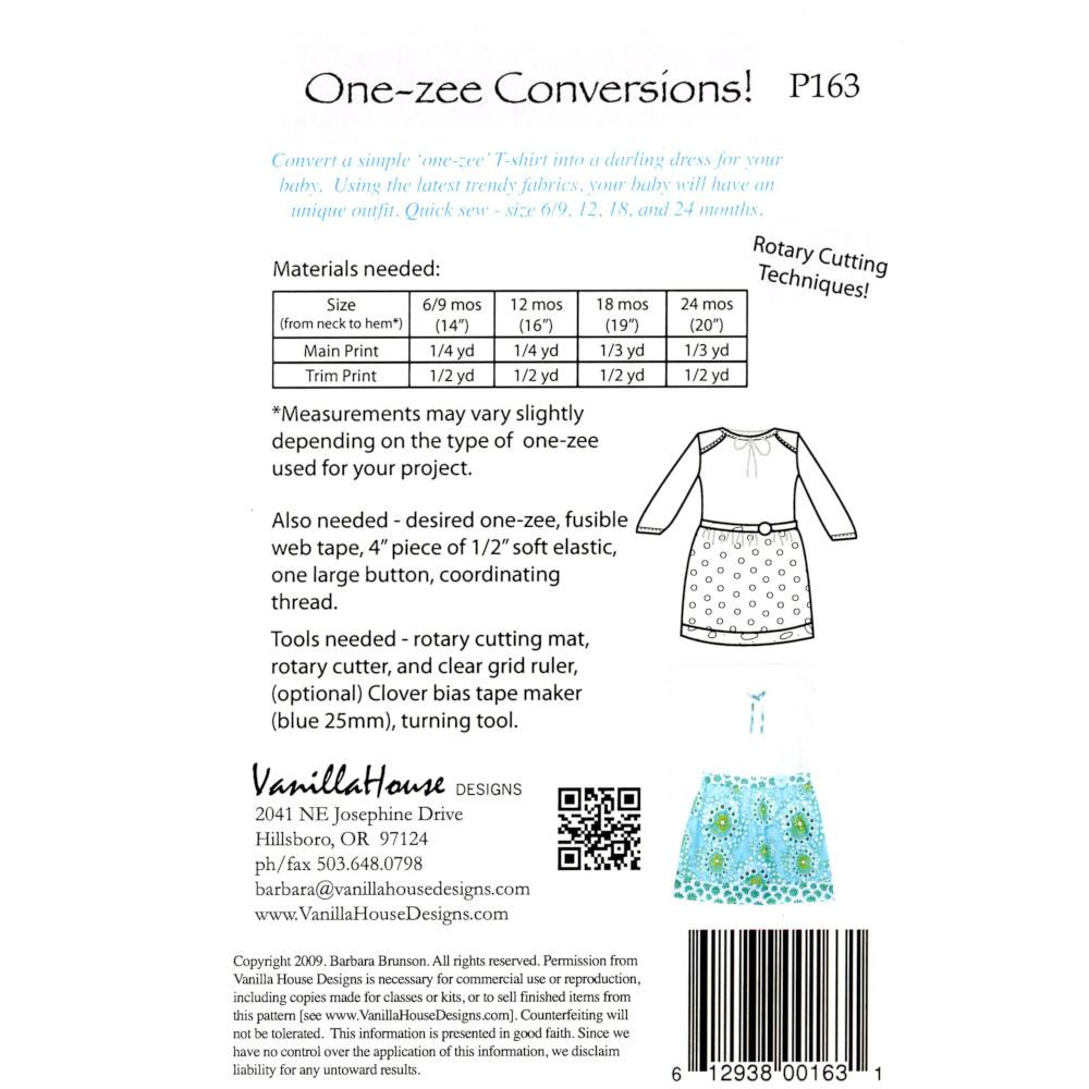 One-Zee Conversions Pattern - 6-24 Months image # 55502