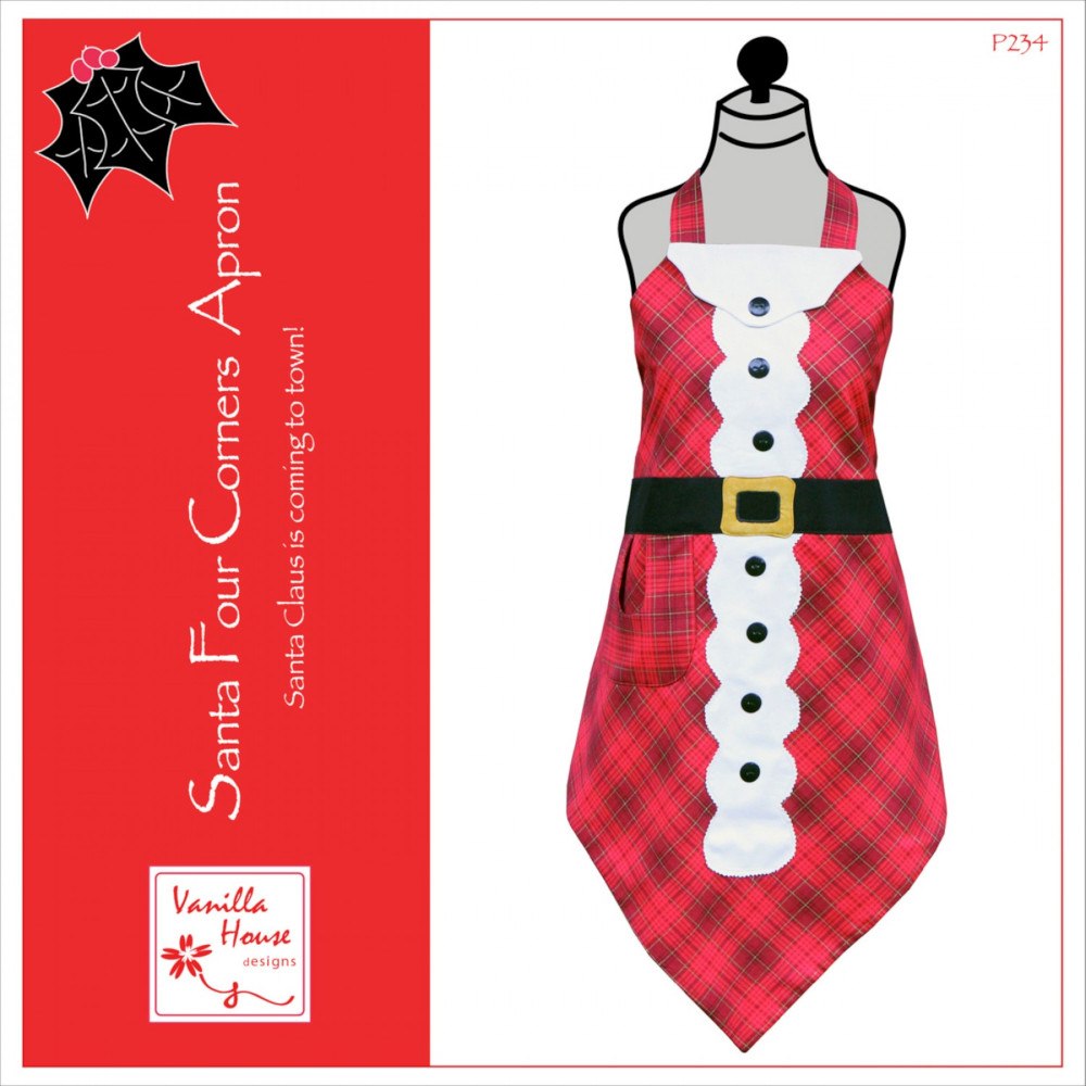 Santa Four Corners Apron Pattern image # 55157