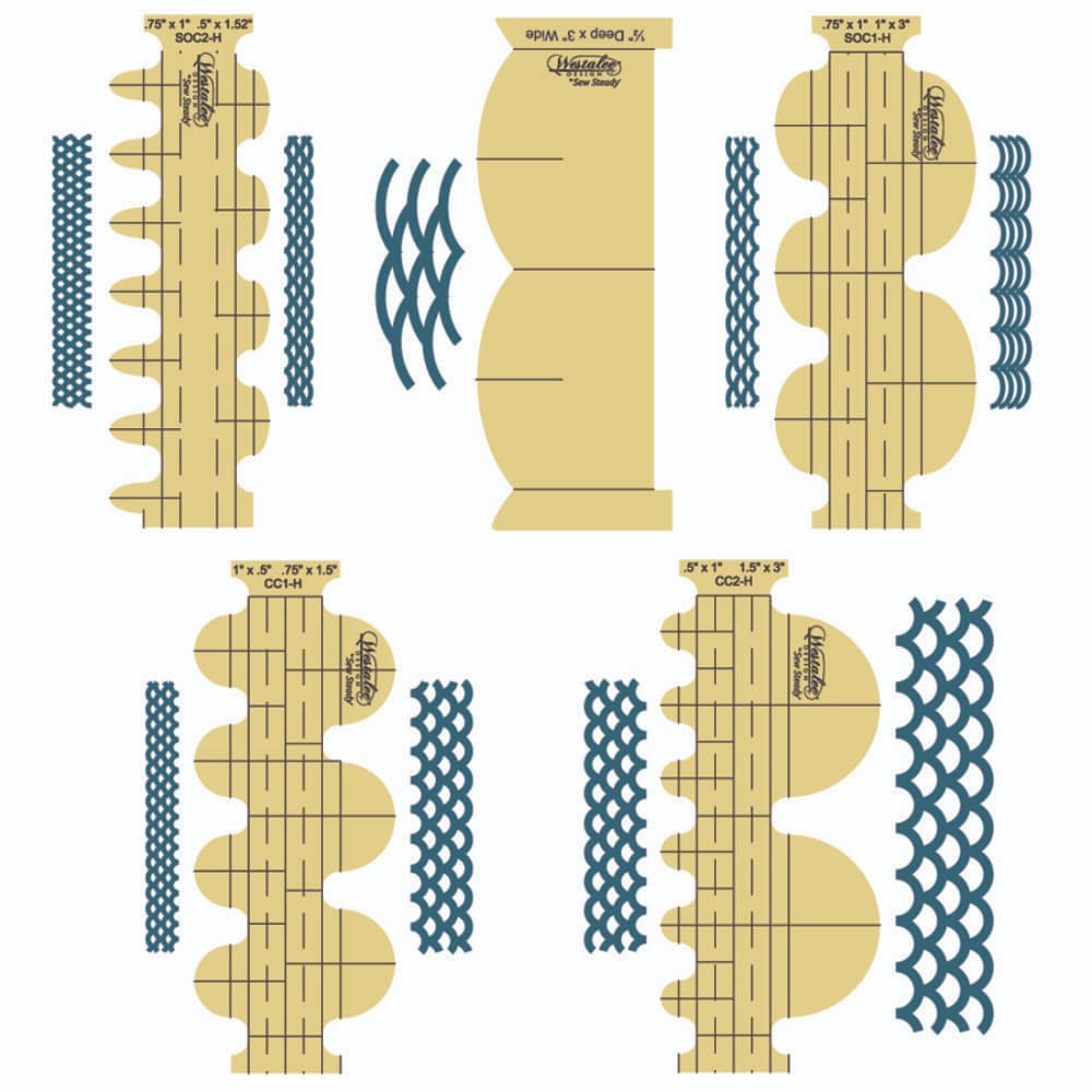 Westalee Design Clamshell 5pc Template Starter Set image # 112607