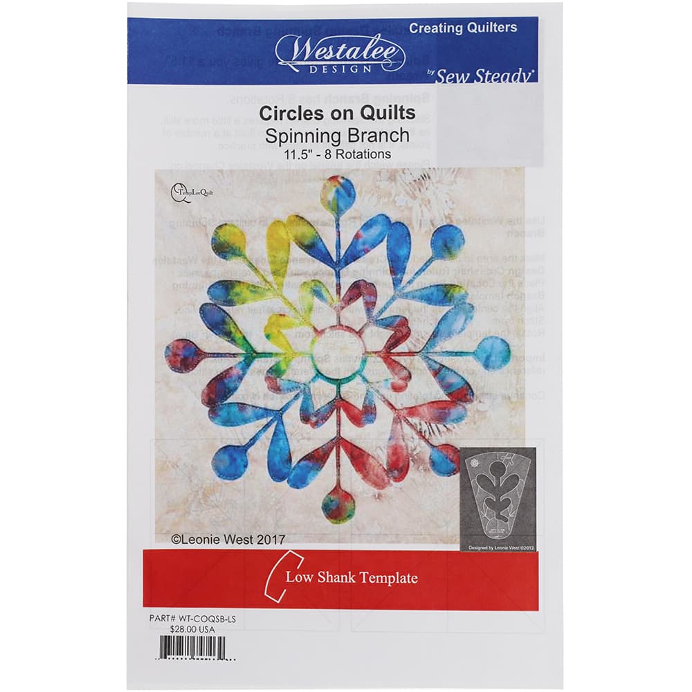 Westalee Design, Circles on Quilts Spinning Branch Template Ruler