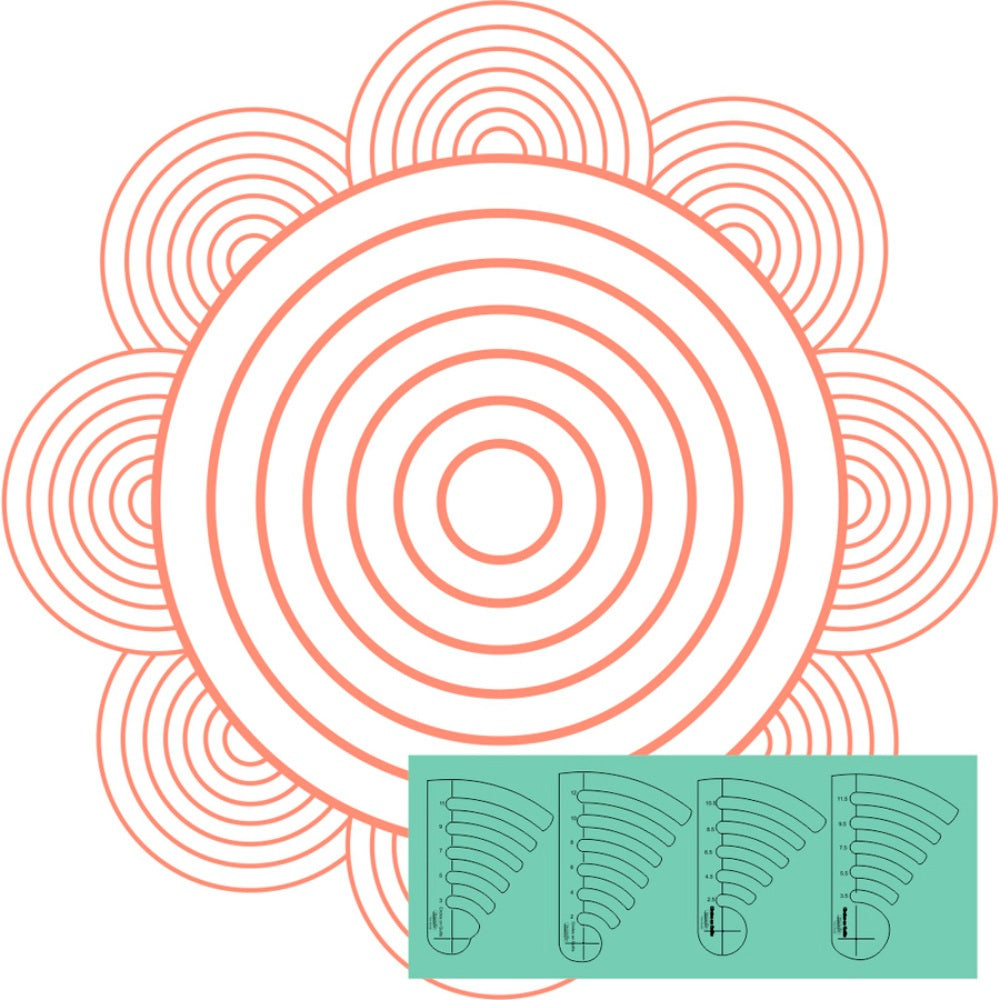 Westalee Circles on Quilts Template Set (4pc) image # 79043
