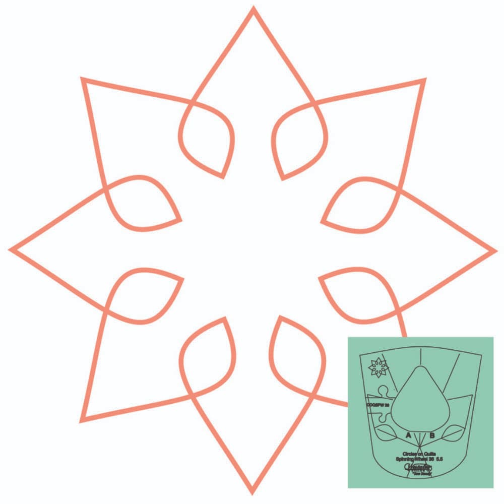 Westalee Design Circles on Quilts Spinning Wheel Ruler Template