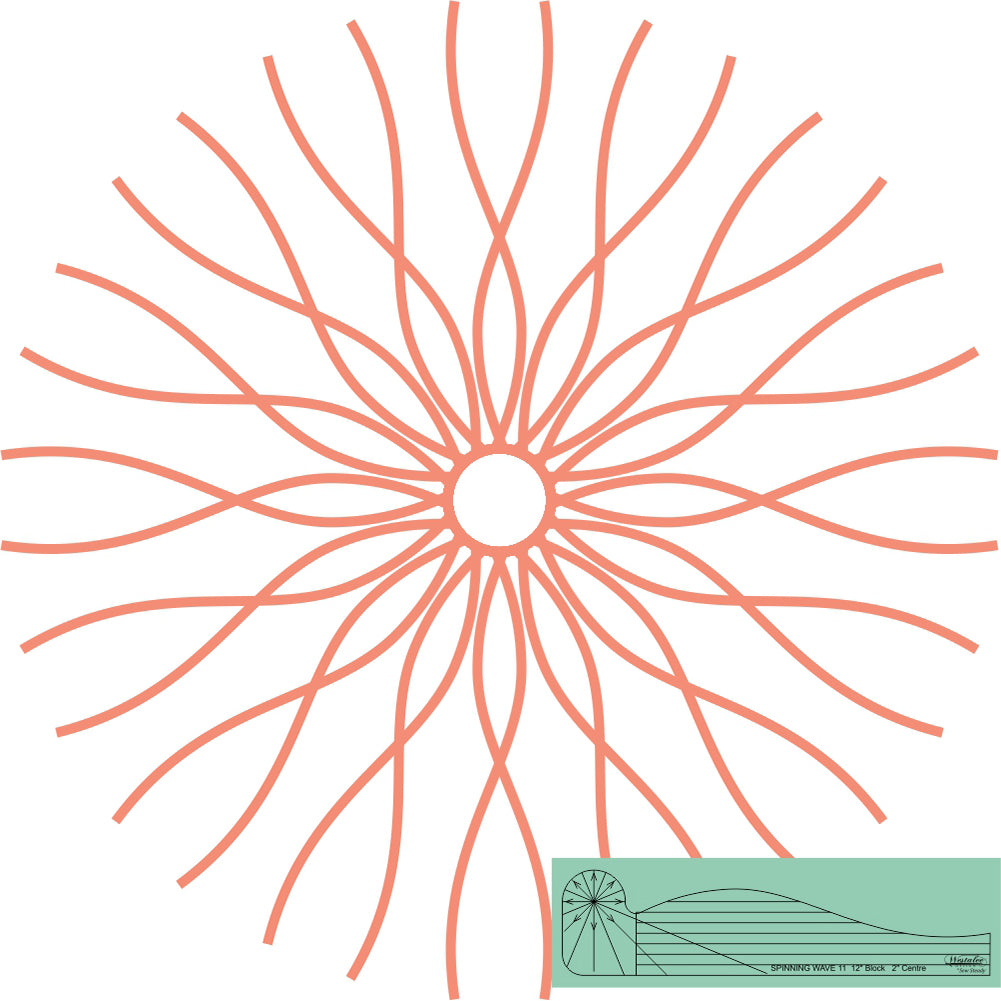 Westalee Design Spinning Waves Template Ruler image # 111912