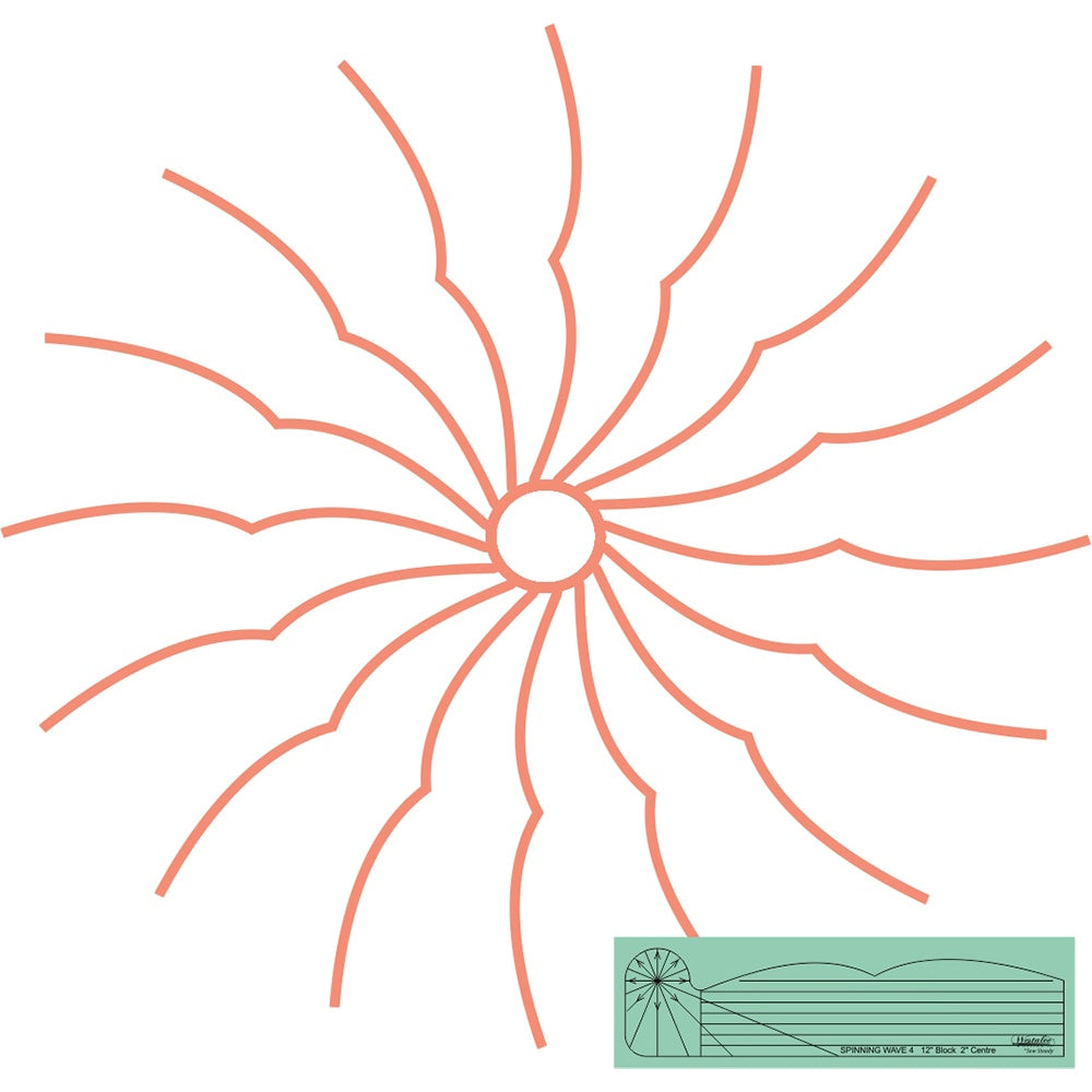 Westalee Design Spinning Waves Template Ruler