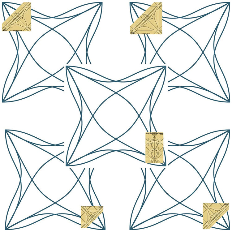Flying Cloth Triangle Westalee Design Flying Bell Curve Triangle 5pc Template Set
