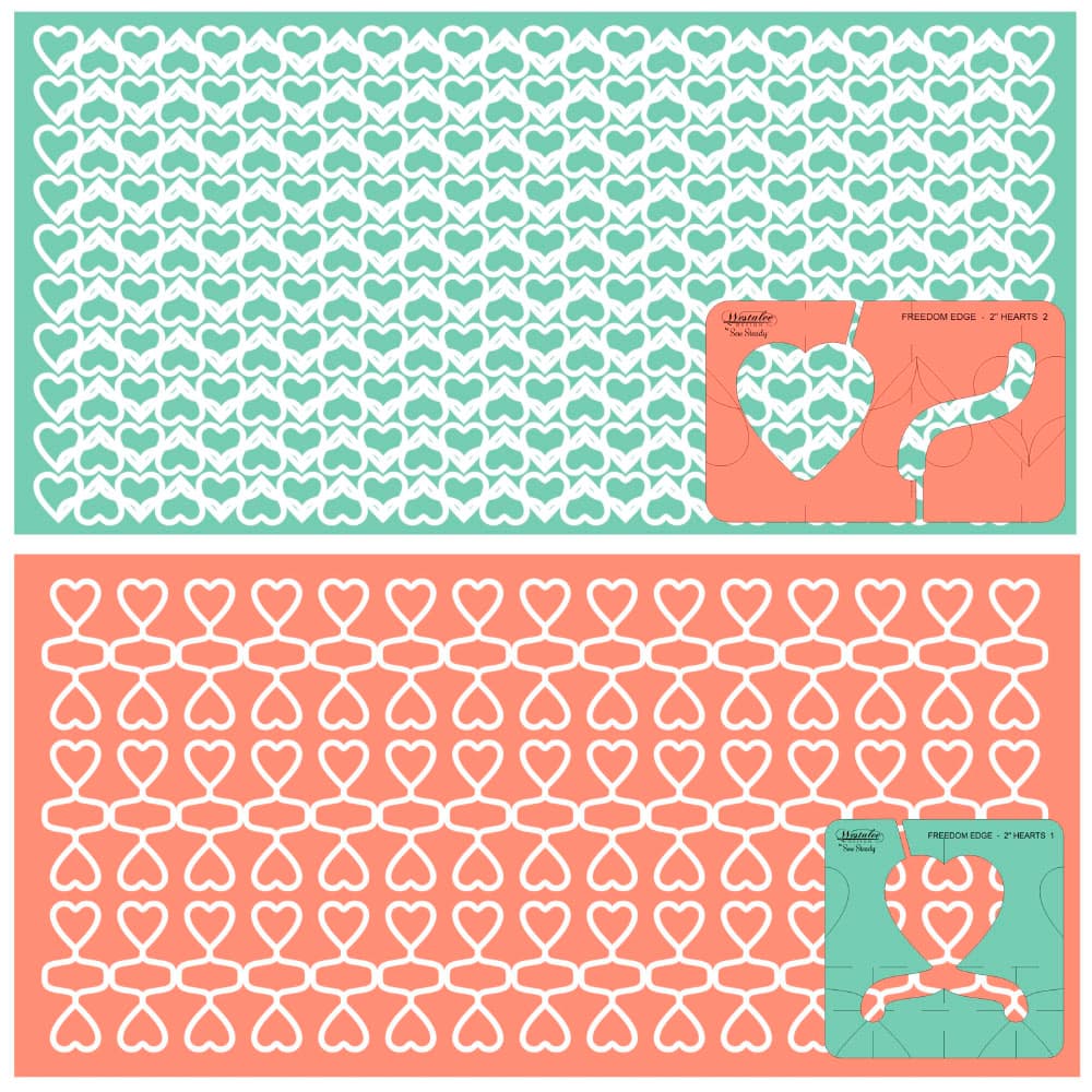 Westalee Design Freedom Edge Heart 2pc Template Set image # 113157