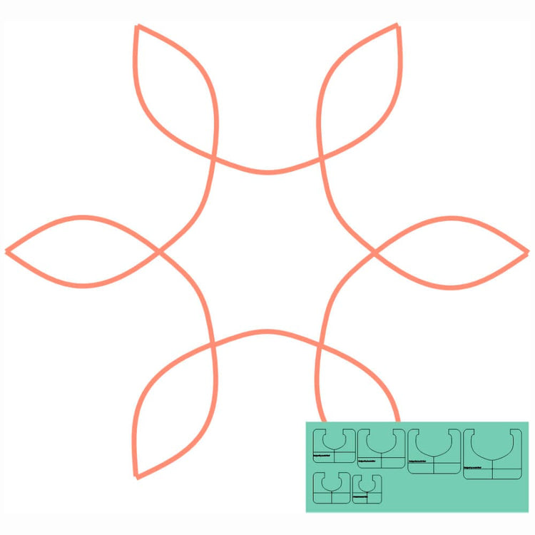 Westalee Design Grand Leaf Center Template Sets image # 112305