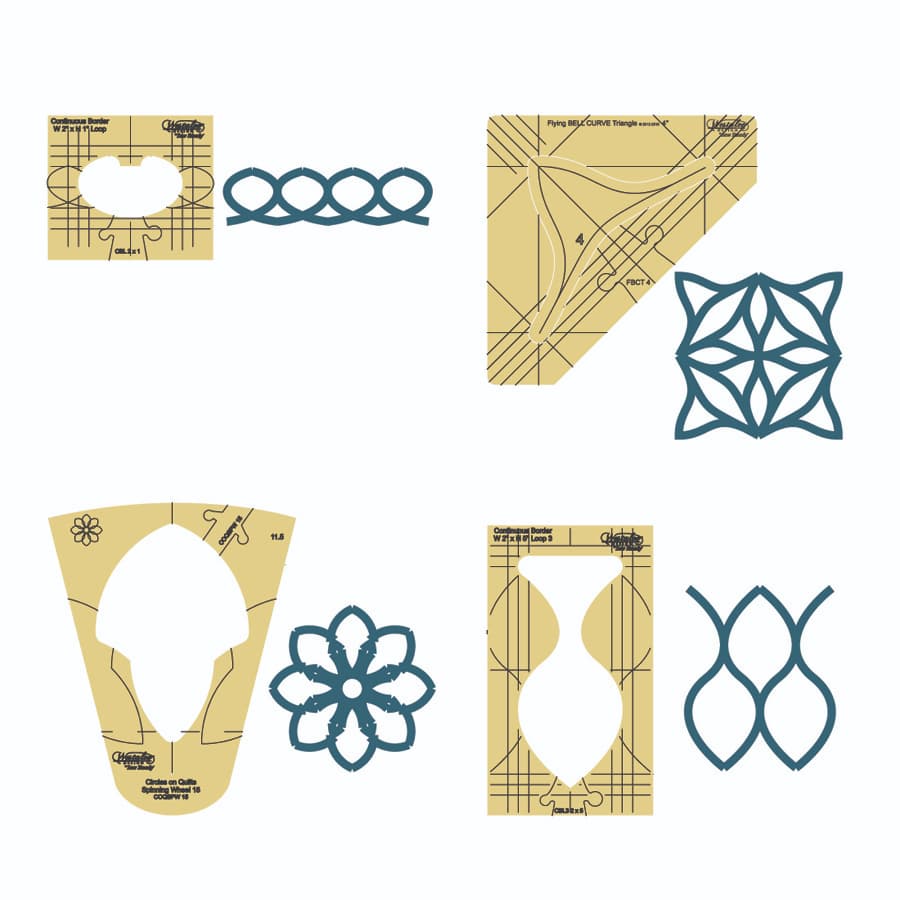 Westalee, Meadow Dance Beautiful Borders Template Rulers (4pc) image # 79152