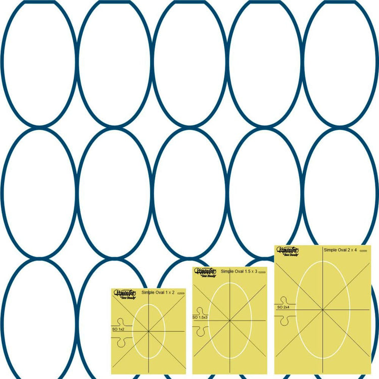 Westalee Design Simple Ovals 3pc Template Set image # 111514