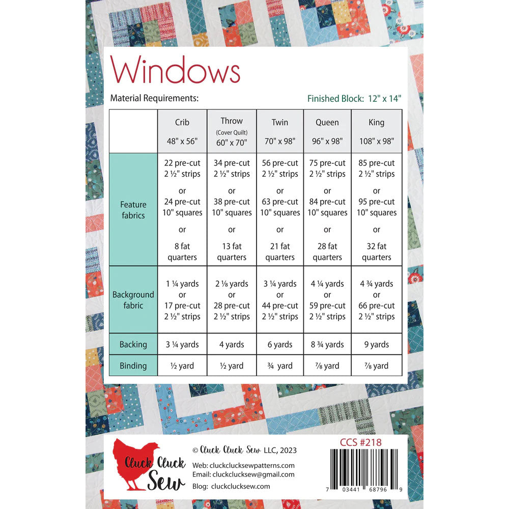 Windows Quilt Pattern