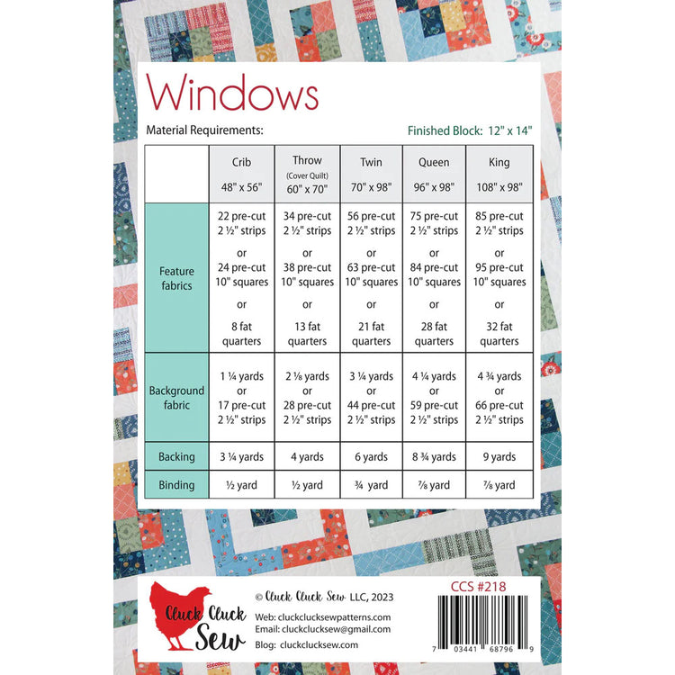 Windows Quilt Pattern