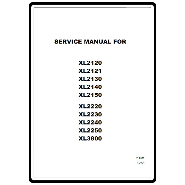 Service Manual, Brother XL2121 image # 6549