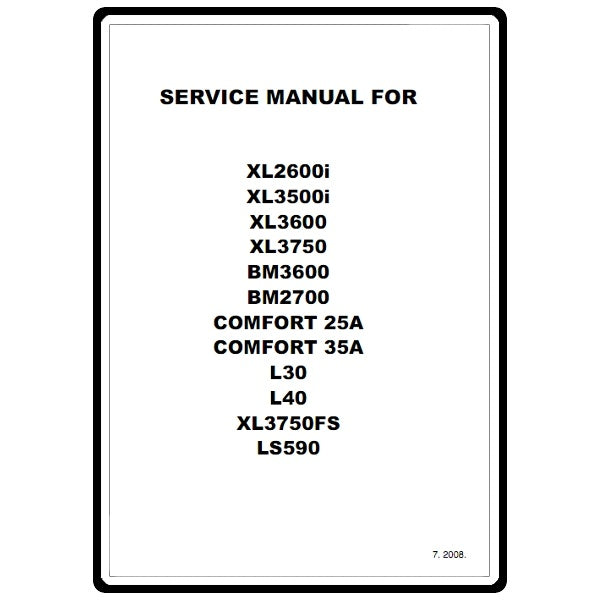 Service Manual, Brother XL3500i image # 6568