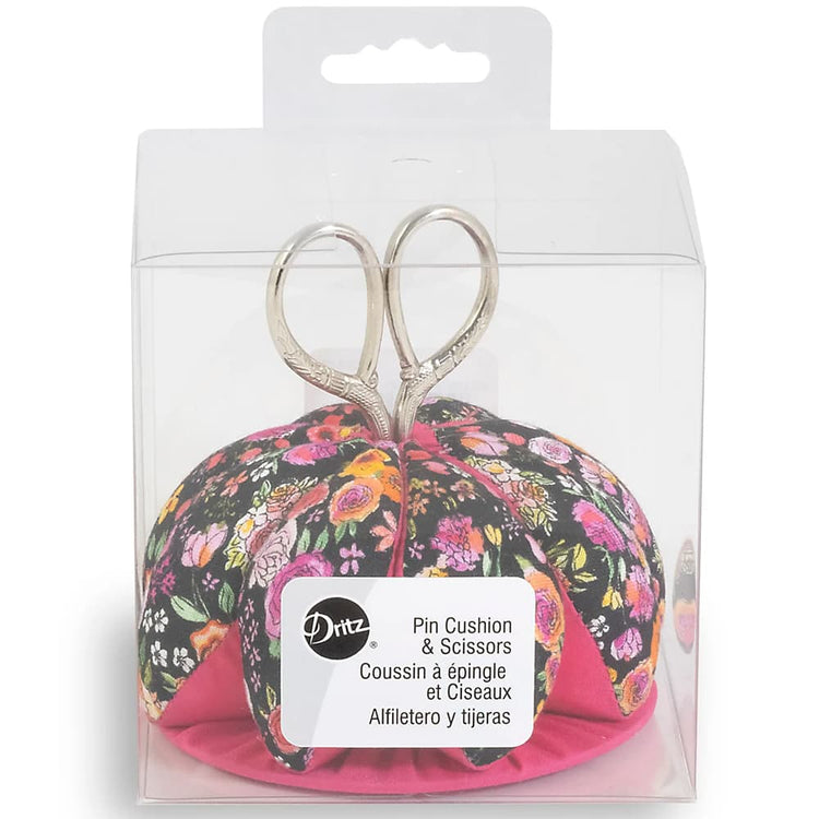 Dritz Floral Pincushion with Scissors image # 100638