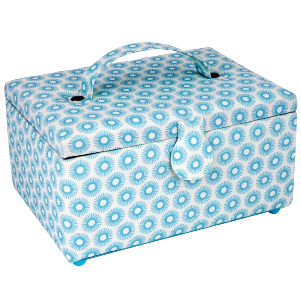 Dritz, Small Sewing Basket - Retro Blue image # 92301