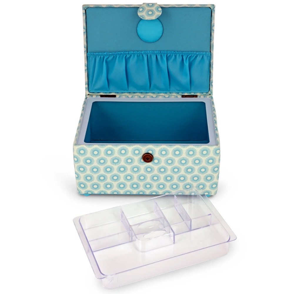 Dritz, Small Sewing Basket - Retro Blue image # 92302