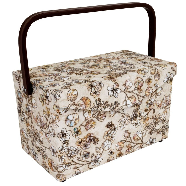 Dritz, Medium Sewing Basket & Accessory Case - Neutral Floral image # 92293