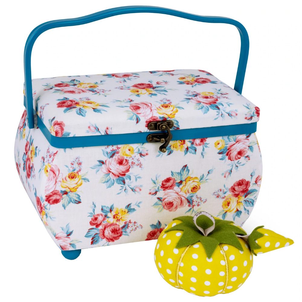 Dritz, Medium Sewing Basket - Bright Floral image # 92287