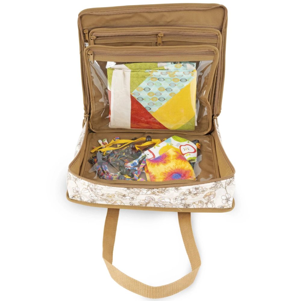 Dritz, All-Purpose Project Organizer Bag - Neutral Floral image # 92258