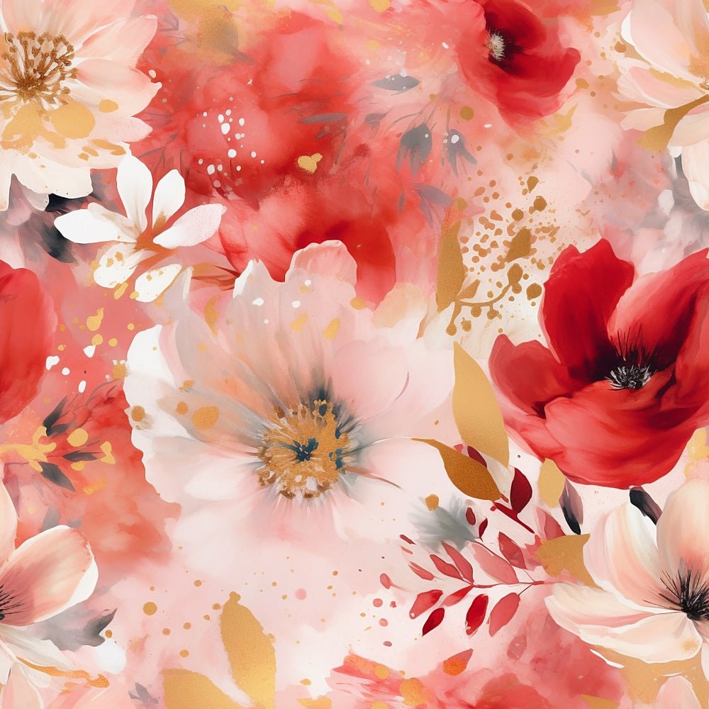 Abstract Flowers Pattern #7 Fabric