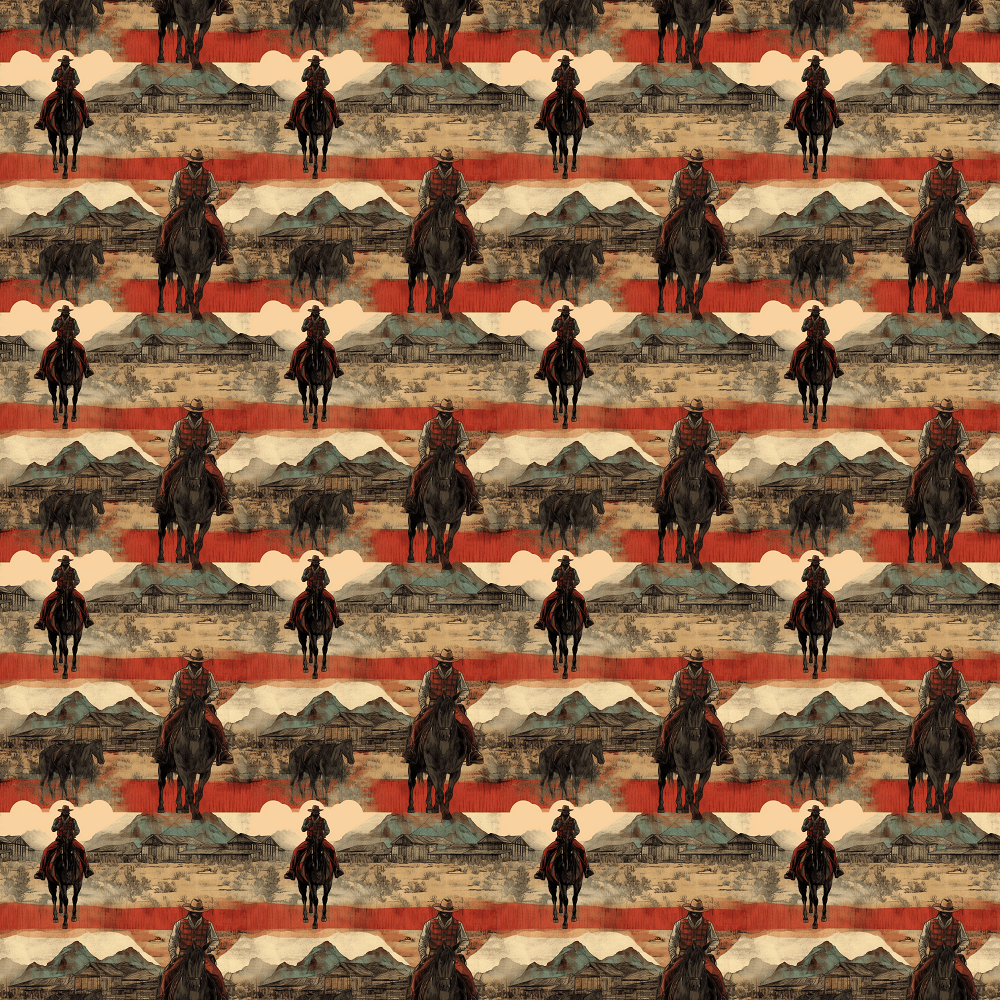 Modern Western Pattern Abstract Western Pattern #1 Fabric