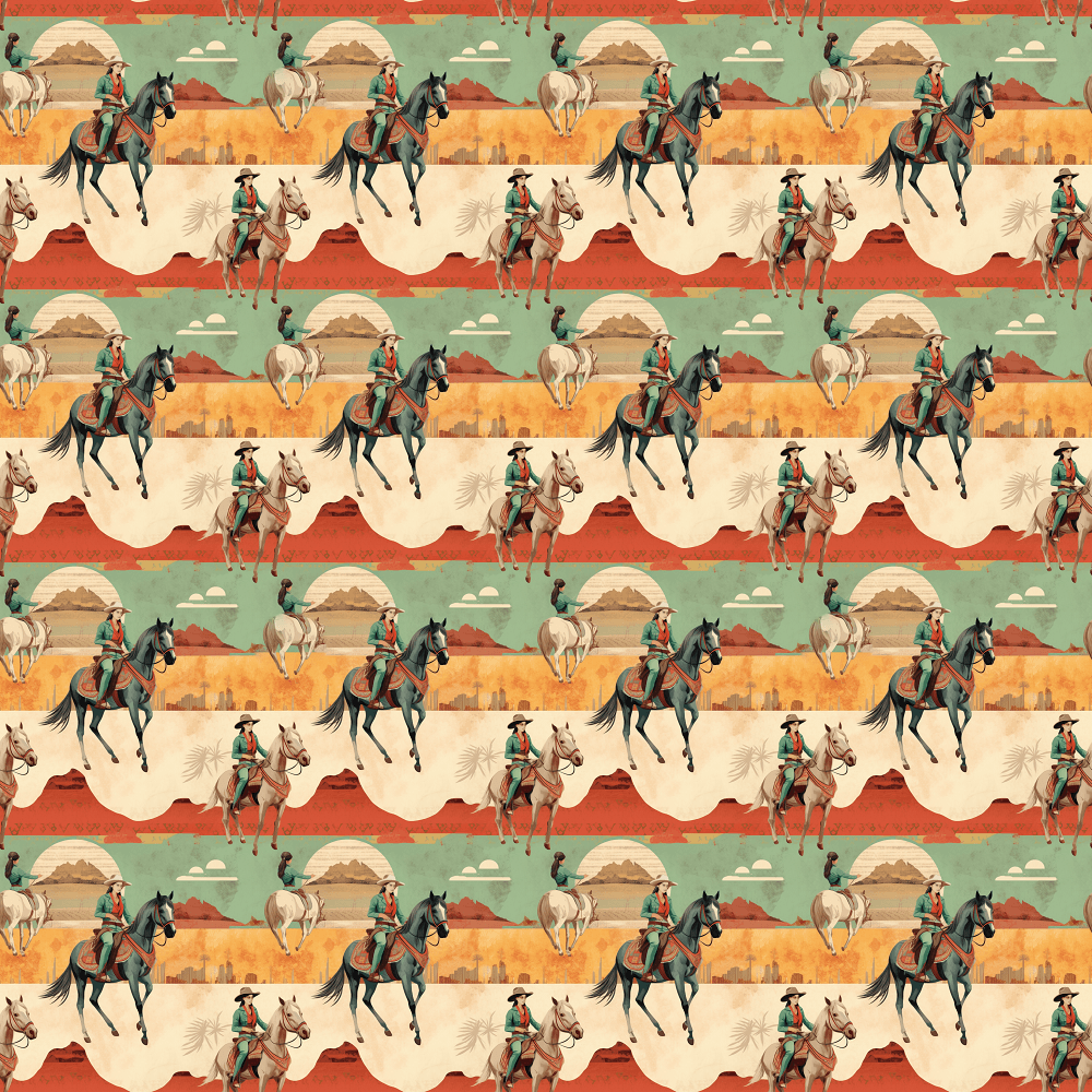 Modern Western Pattern Abstract Western Pattern #15 Fabric