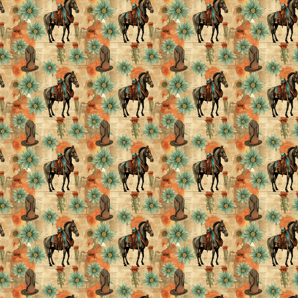Modern Western Pattern Abstract Western Pattern #20 Fabric