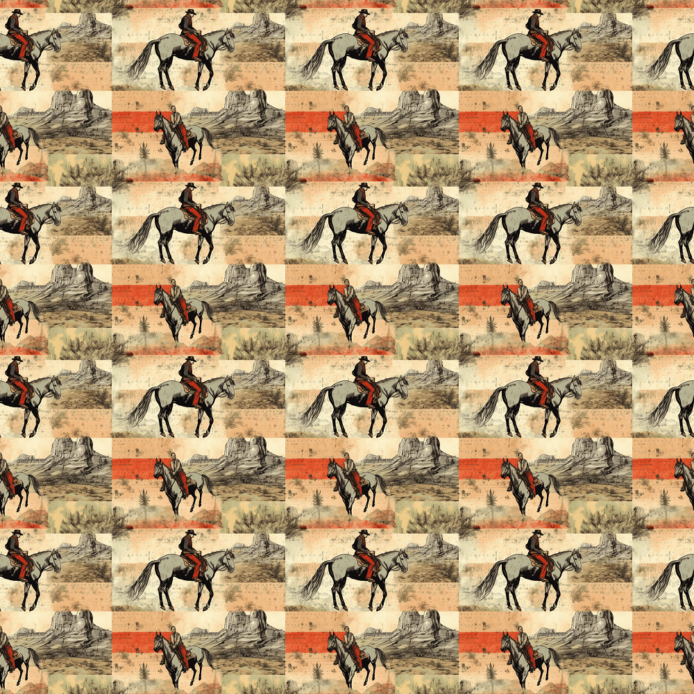 Modern Western Pattern Abstract Western Pattern #7 Fabric