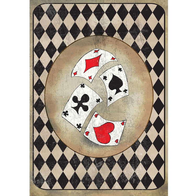 Alice in Wonderland Cards Fabric Panel Alice in Wonderland Cards Fabric Panel