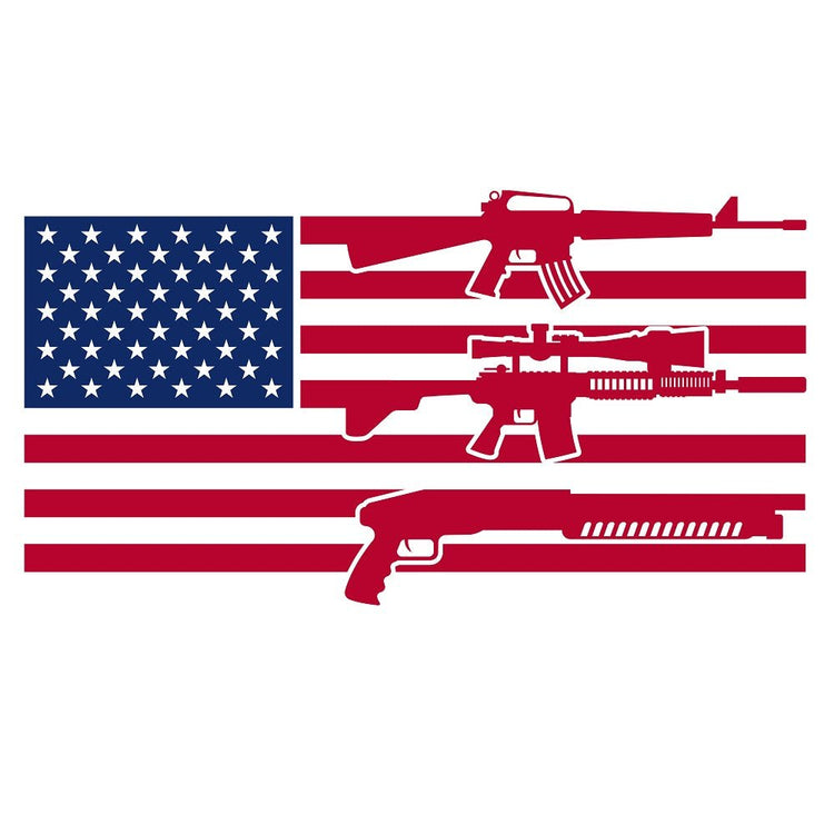 Gun Flag American Flag Guns #2 Fabric Panel