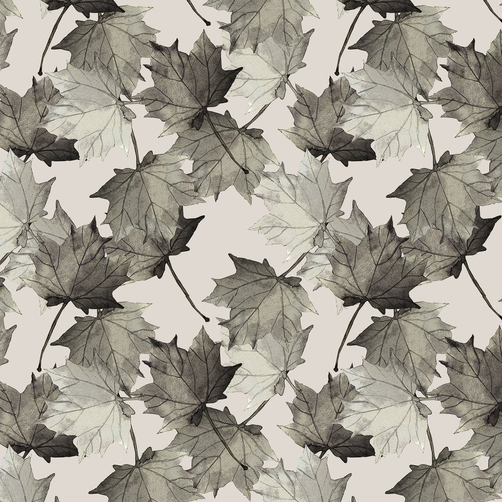 Assorted Maple Leaf Fabric - Gray