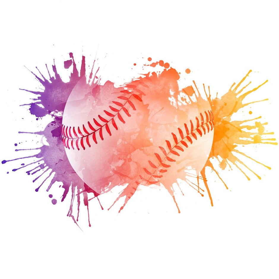 Baseball Vector Ink Baseball Ink Splash Fabric Panel