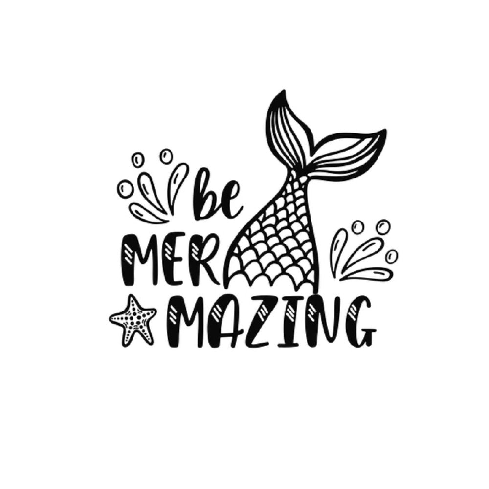 Be Mermazing Fabric Panel - White