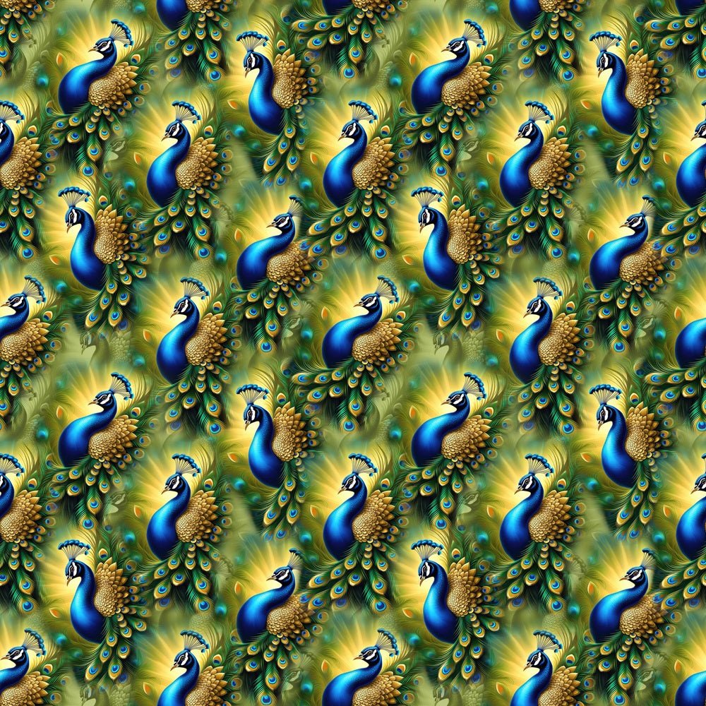 Beautiful Packed Peacock Fabric