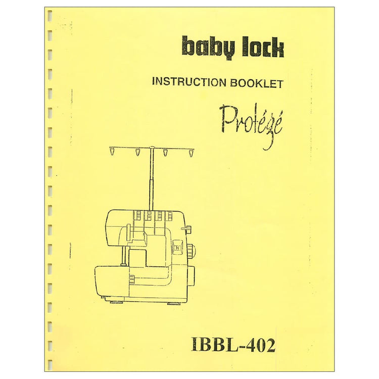 Babylock BL402 Protege Instruction Manual image # 121561