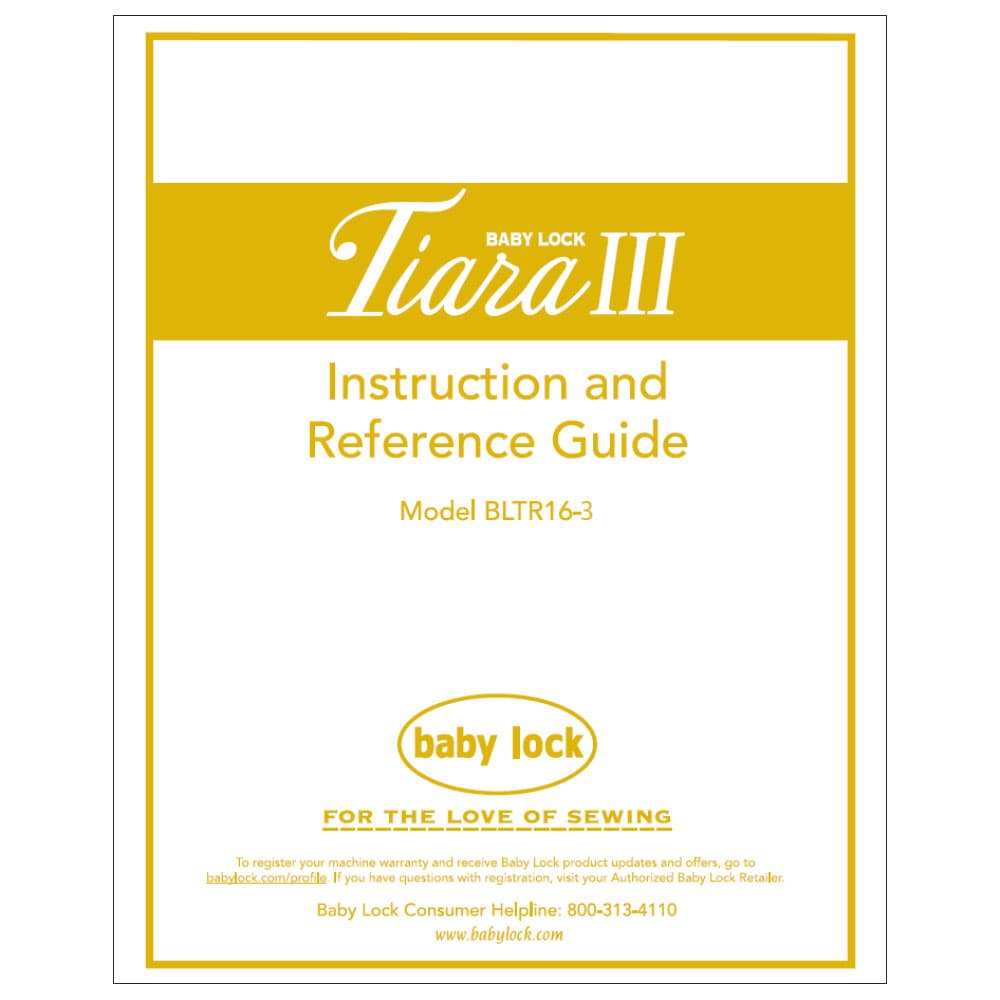 Babylock BLTR16-3 Tiara III Instruction Manual image # 121951