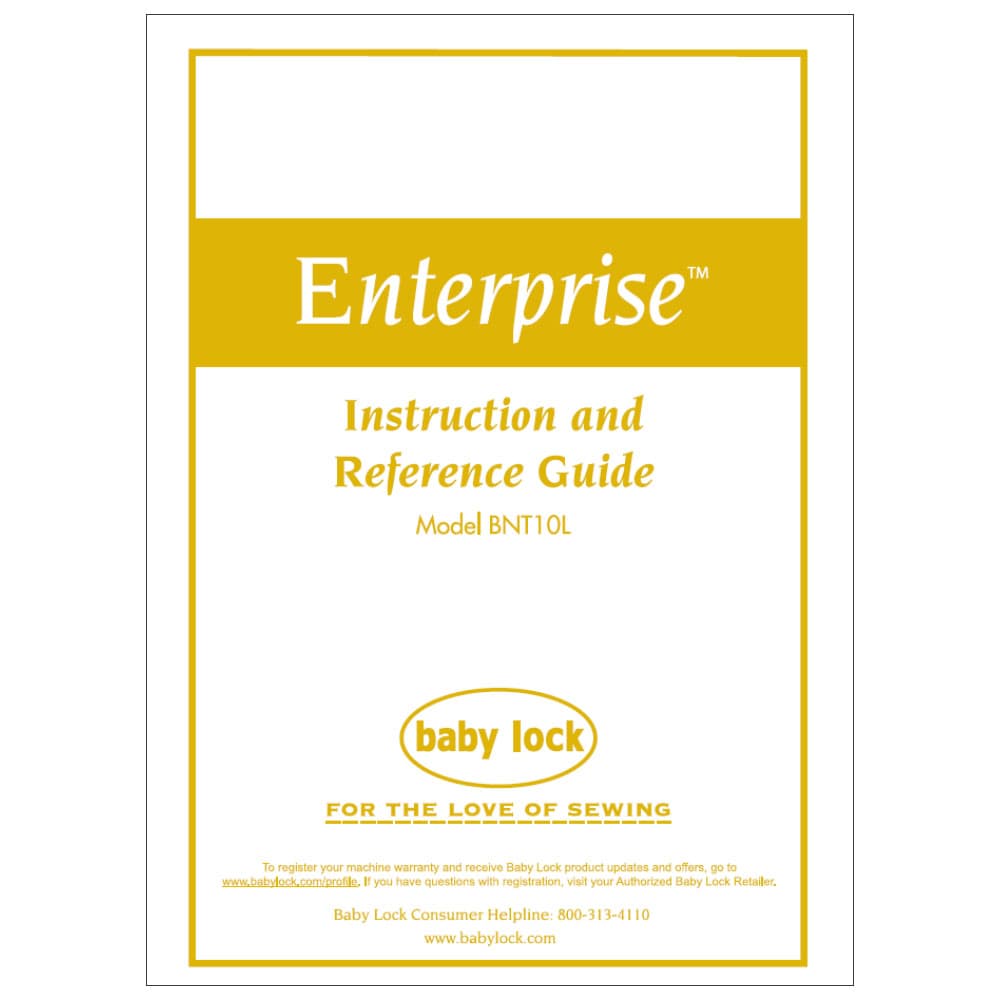 Babylock BNT10L Enterprise Instruction Manual image # 121883