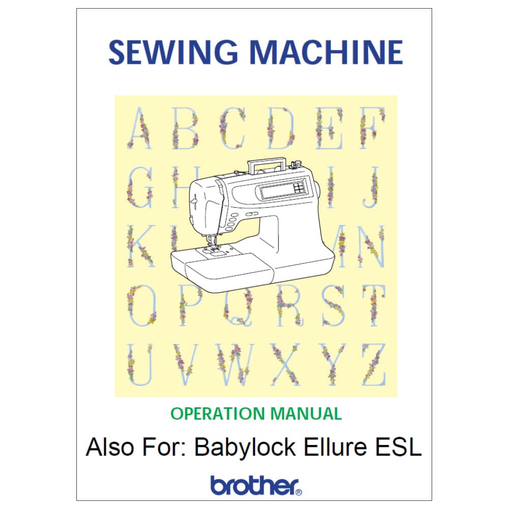 Babylock ESL Ellure Instruction Manual image # 121520
