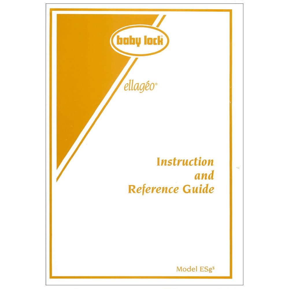 Babylock ESG3 Ellageo Instruction Manual image # 121832