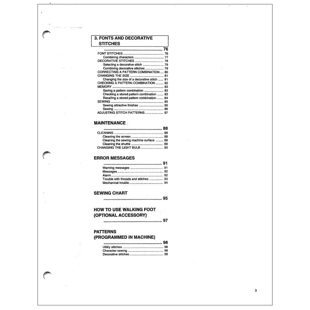 Babylock ESN Encore Instruction Manual image # 121804
