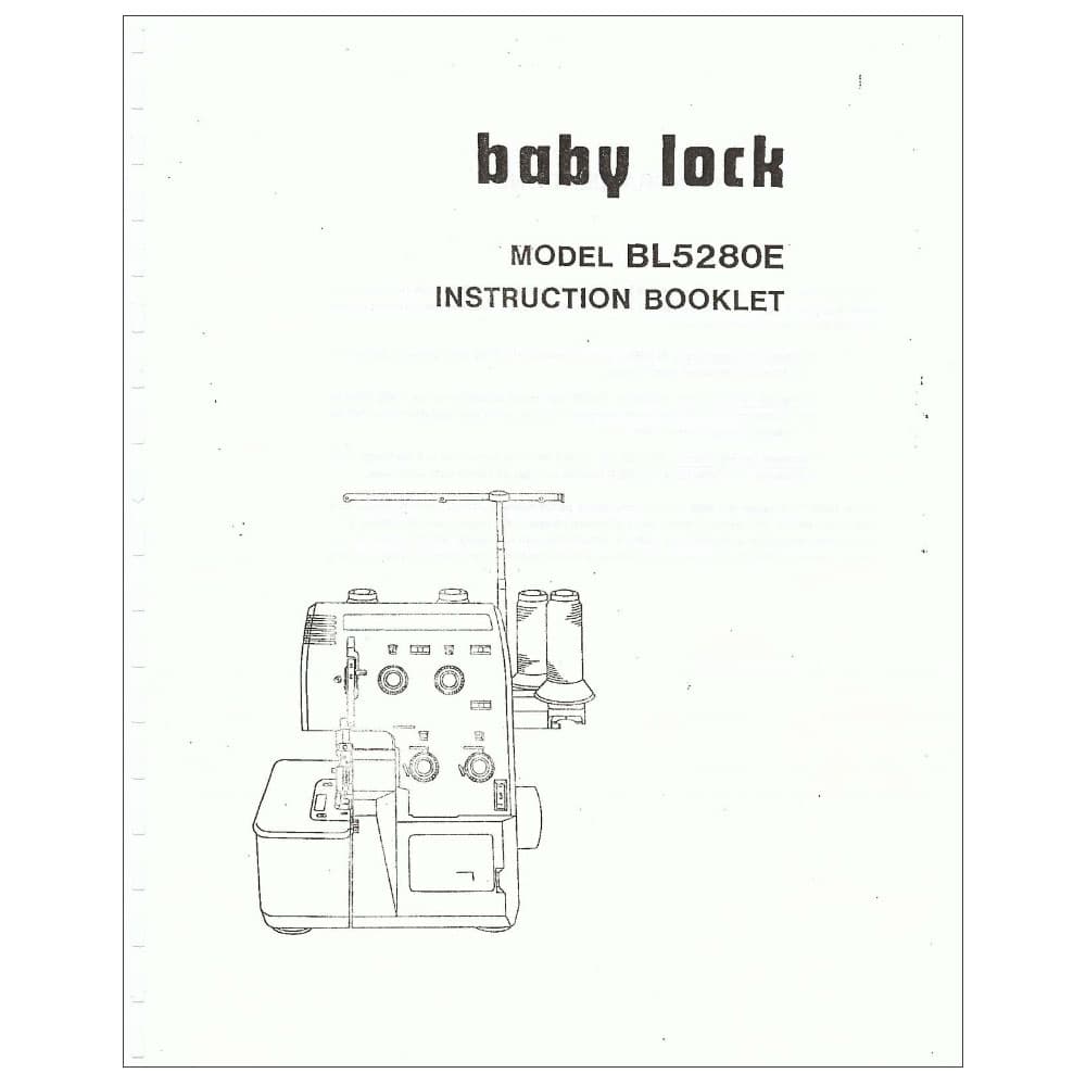Babylock BL5280E Instruction Manual image # 121542